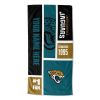 c[Personalization Only] OFFICIAL NFL Colorblock Personalized Beach Towel - Jaguars
