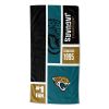 c[Personalization Only] OFFICIAL NFL Colorblock Personalized Beach Towel - Jaguars