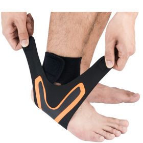 Ankle Support Brace Safety Running Basketball Sports Ankle Sleeves (Option: XL-1pc-Left orange)