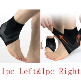 Ankle Support Brace Safety Running Basketball Sports Ankle Sleeves (Option: Black-Set-Left Right)