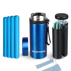 Medication Cooler Box Portable Waterproof Insulin Pen Travel Cooler Bottle For Diabetes Insulated Medicine for Travel (Color: Blue)